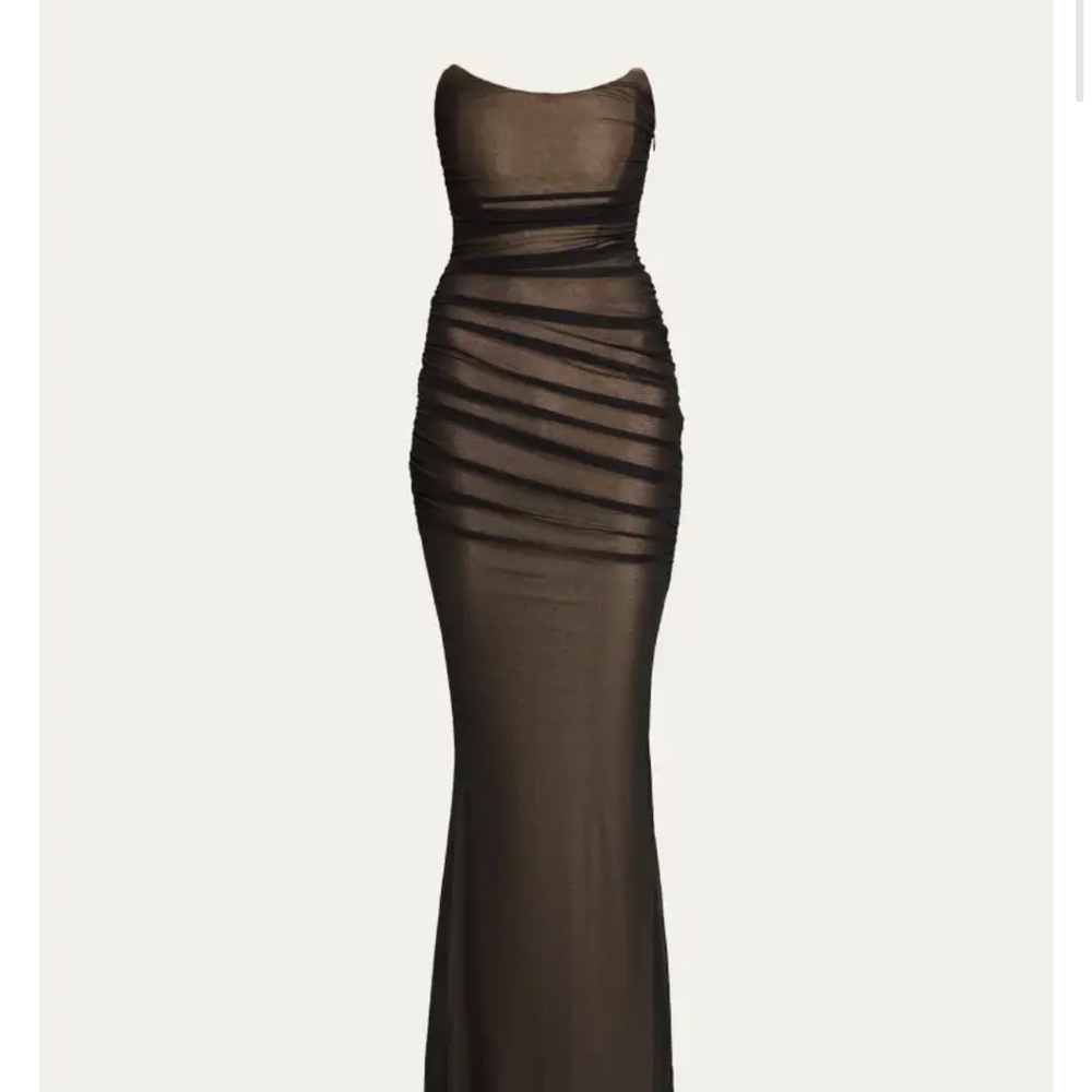 Retrofete Strapless Black Gown